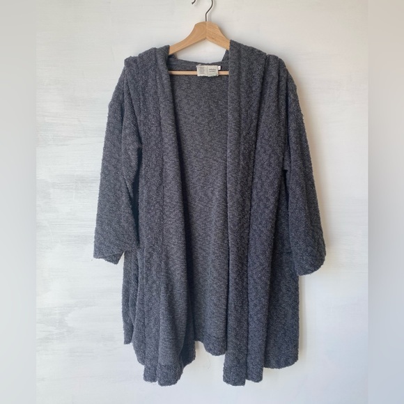 *SOLD* Anthropologie Saturday Sunday Gray Metallic Oversized Cardigan Size XS/S - Picture 3 of 8